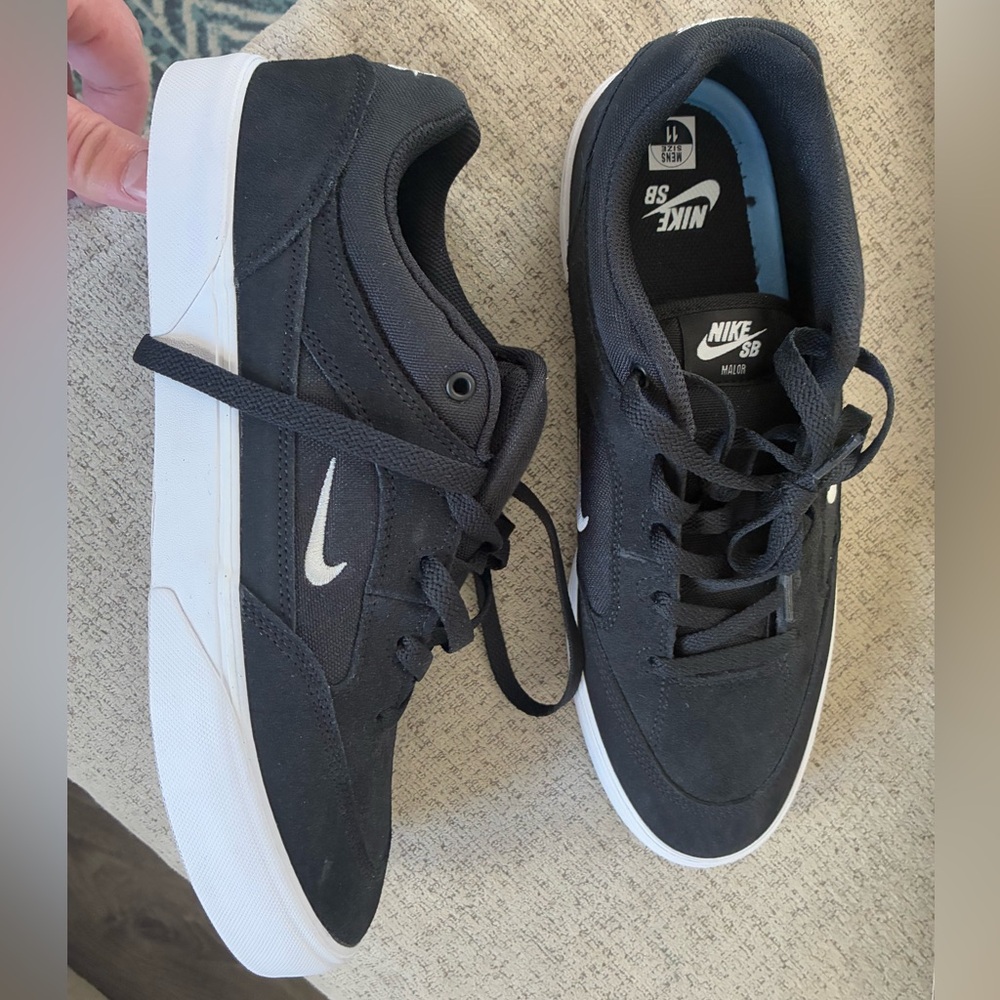 Nike SB Black Sneakers with White Accents